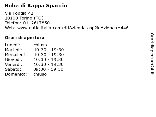 Kappa hotsell via foggia